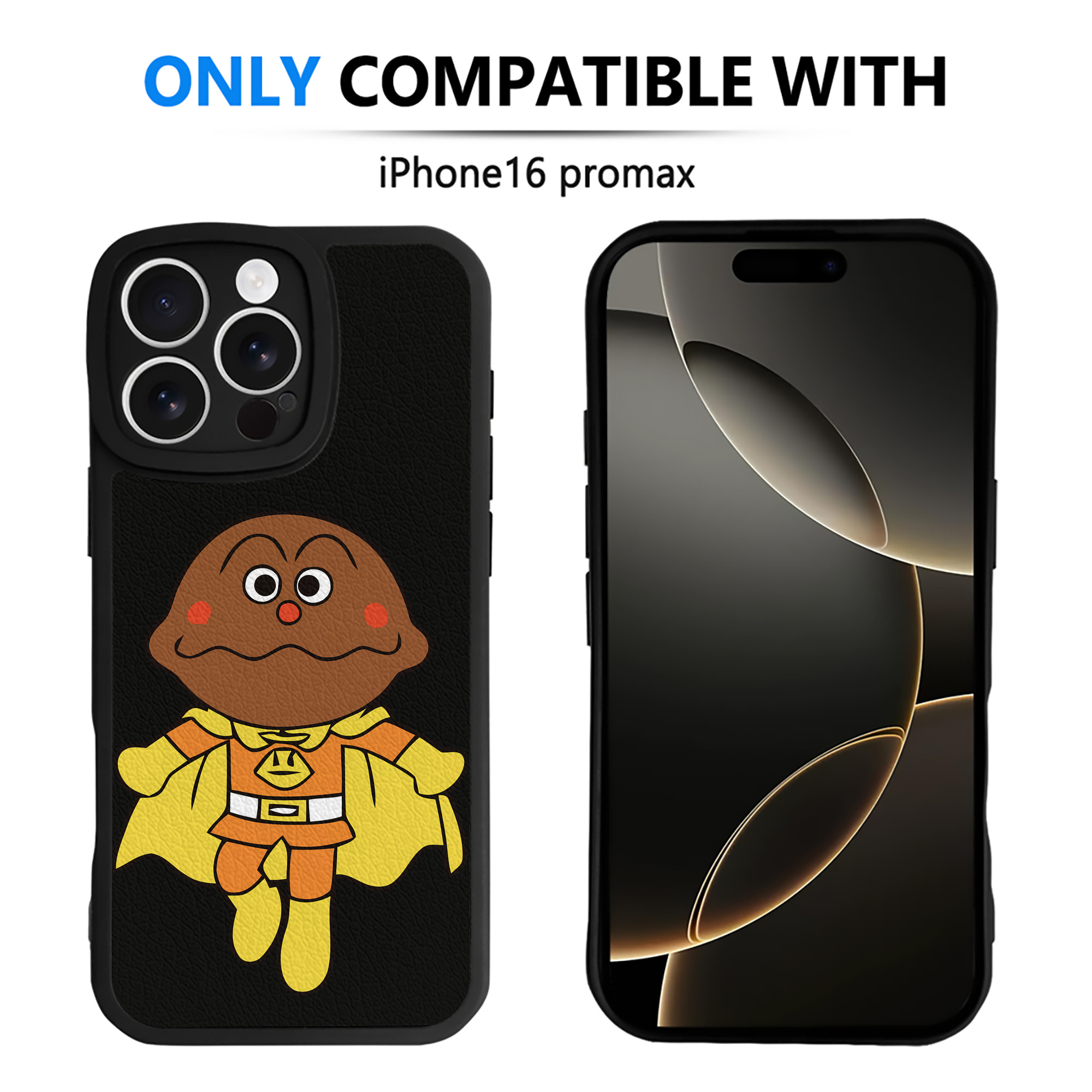（画像用） アンパンマン Anpanman 【iPhone 16シリーズ対応】シリコンスマホケース（レザー調） 材質：シリコン
